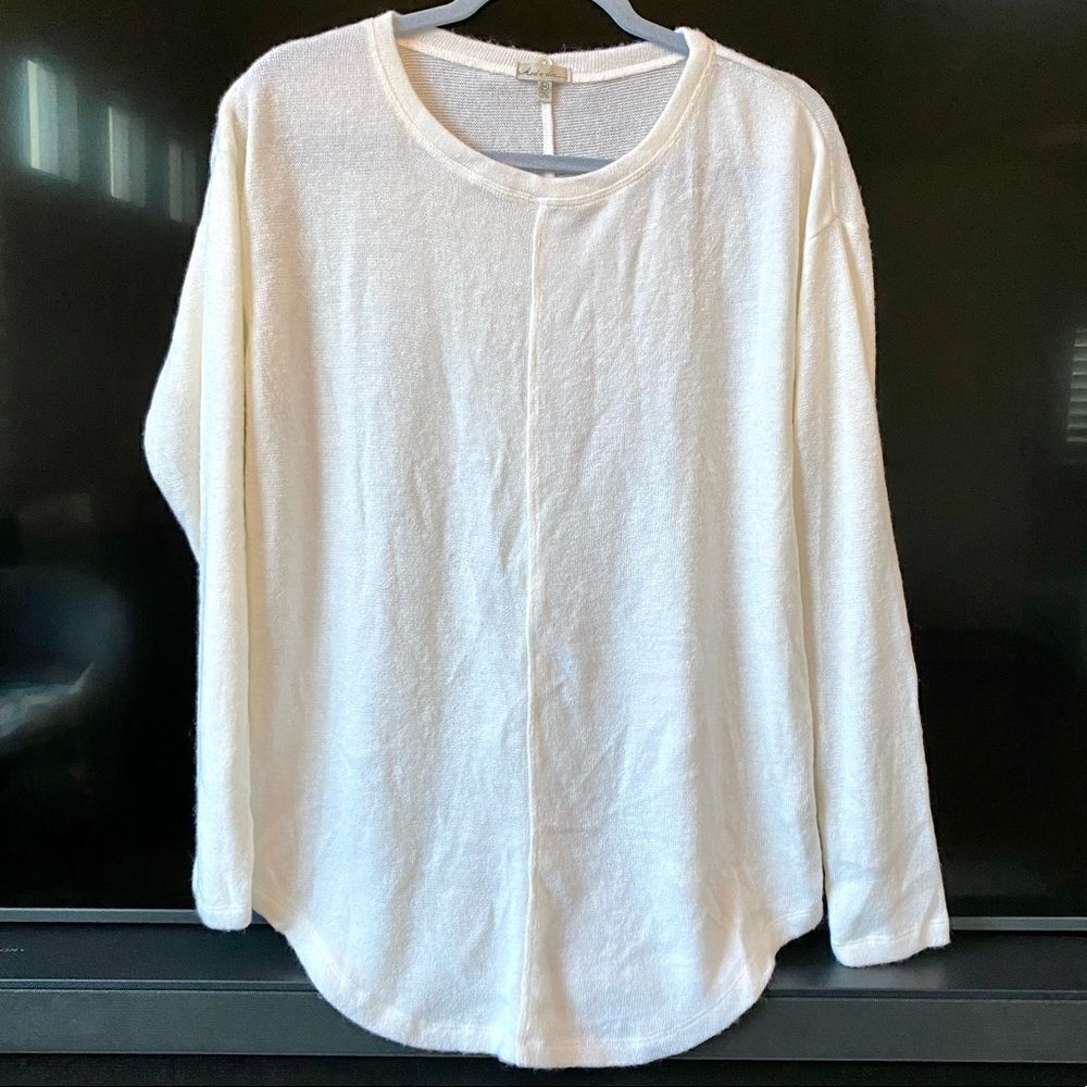 Mod-O-Doc Off-white Long Sleeve Crew Neck Sweater, Size M